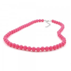 Halskette Perle 8mm rosa-pink-glänzend 70cm