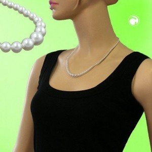 Collier Halskette 50cm Glasperlen WW verlaufend