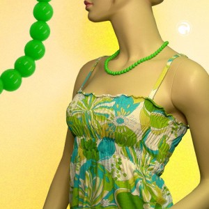 Collier Halskette Perlen 8mm hellgrün-glanz 50cm