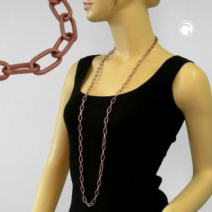 Collier Halskette Anker weit 8mm kupfer-hell-matt 110cm