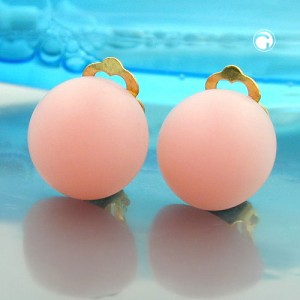 Ohrring 18mm rosa-satt-matt