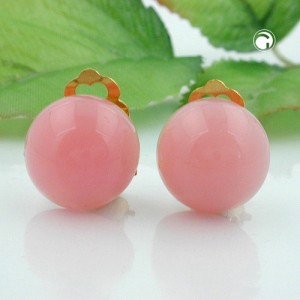 Ohrring 18mm rosa-satt-glänzend