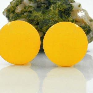 Ohrring 24mm gelb glänzend Vollplastik