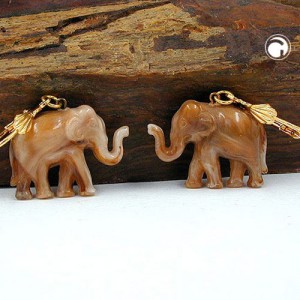 Ohrhaken Elefant mini braun