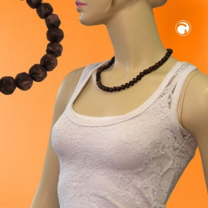 Collier Halskette Barockperlen braun-schwarz 50cm