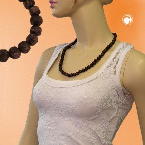Collier Halskette Barockperlen braun-schwarz 60cm