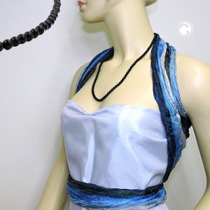 Collier Halskette Perle 6mm schwarz-glänzend 60cm