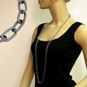 Halskette 8mm Anker weit silber-matt 110cm