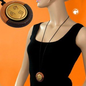 Collier Halskette Anhänger braunton-matt go matt 90cm
