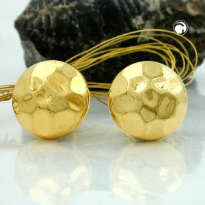 Ohrring Gold-glänzend gehämmert