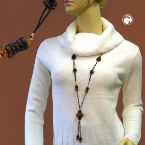 Collier Halskette rostbraun-kupfer 95cm