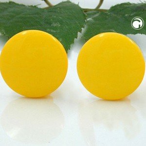 Ohrring 20mm gelb glänzend Vollplastik