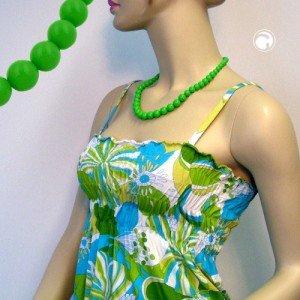 Collier Halskette Perle apfelgrün verlaufend 50cm