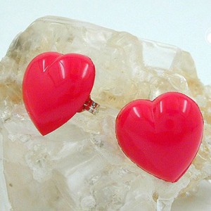 Ohrstecker Herz pink