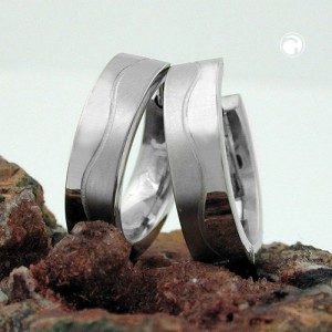 Creolen Ohrringe matt/glänzend Edelstahl