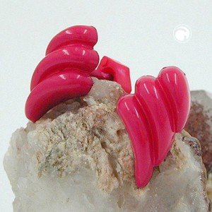 Ohrstecker streifig pink Vollplastik