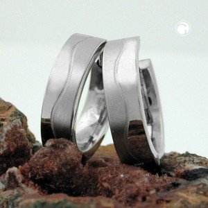 Creolen Ohrringe matt/glänzend Edelstahl