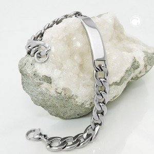 Schildband Armband Panzer Edelstahl