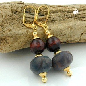 Ohrring Holz dunkelbraun dunkelhorn