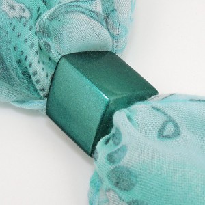 Tuchring Sechseck grün-metallic