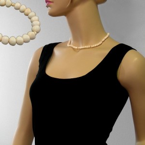 Collier Halskette Perle unrund elfenbein 42cm