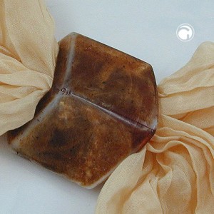 Tuchring Sechseck braun-grau metallic