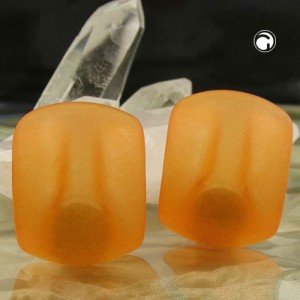 Ohrring Halbcreole orange-transparent