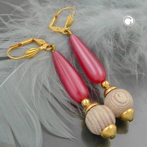 Ohrring finnische Tanne rot-seidig