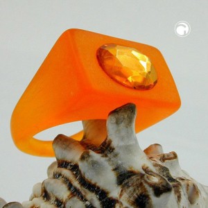 Ring Vollplastik orange-transparent