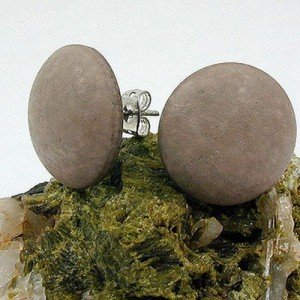 Ohrstecker grau matt