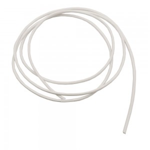 Lederband Rundschnur Rindleder weiß gefärbt ca. 1m