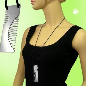 Collier Halskette Edelstahl beidseitig offen 80cm