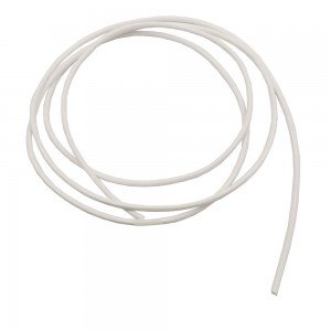 Lederband Rundschnur Rindleder weiß gefärbt ca. 1m