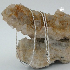 Halskette Panzer 2x diamantiert 925 Sterlingsilber 36cm