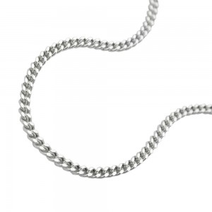 Halskette Panzer 2x diamantiert 925 Sterlingsilber 40cm