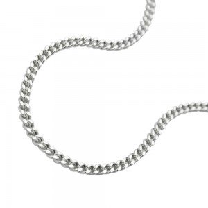 Halskette Panzer 2x diamantiert 925 Sterlingsilber 40cm