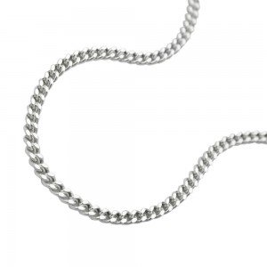 Halskette Panzer 2x diamantiert 925 Sterlingsilber 45cm