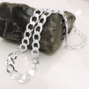 Halskette Weitpanzer 50cm 925 Sterlingsilber