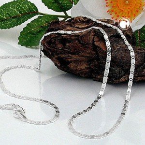 Halskette S-Panzer diamantiert 925 Sterlingsilber 42cm