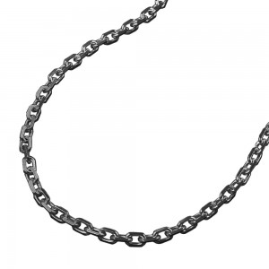 Kette Ankerkette 8x diamantiert rhodiniert 925 Silber 60cm