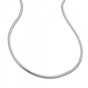 Halskette Schlange 09mm rund 925 Sterlingsilber 45cm