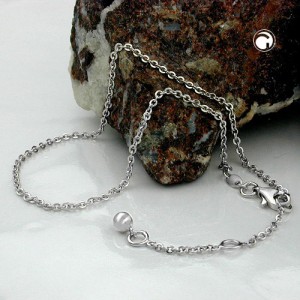 Fußkette Anker mit Endkugel 925 Sterlingsilber 27cm