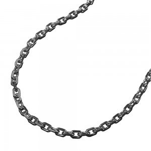 Kette Ankerkette 8x diamantiert rhodiniert 925 Silber 60cm