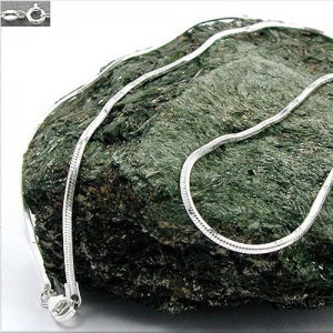 Halskette Schlange 5kant diamantiert 925 Sterlingsilber 45cm