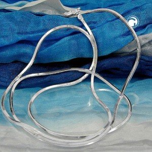 Collier Halskette Schlange vierkant 925 Sterlingsilber 42cm