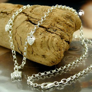 Halskette Herz/Schmetterling 925 Sterlingsilber 38cm