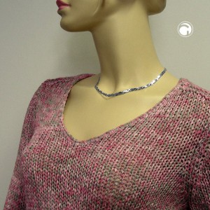 Collier Halskette matt-glänzend 925 Sterlingsilber 43cm