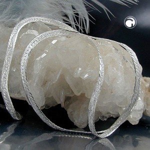 Halskette Schlange flach diamantiert 925 Sterlingsilber 40cm