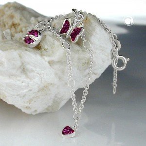Armband Herz/Schmetterling 925 Sterlingsilber
