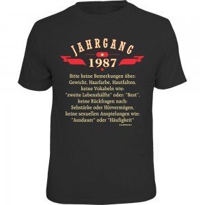 Fun T-Shirt - Jahrgang 87